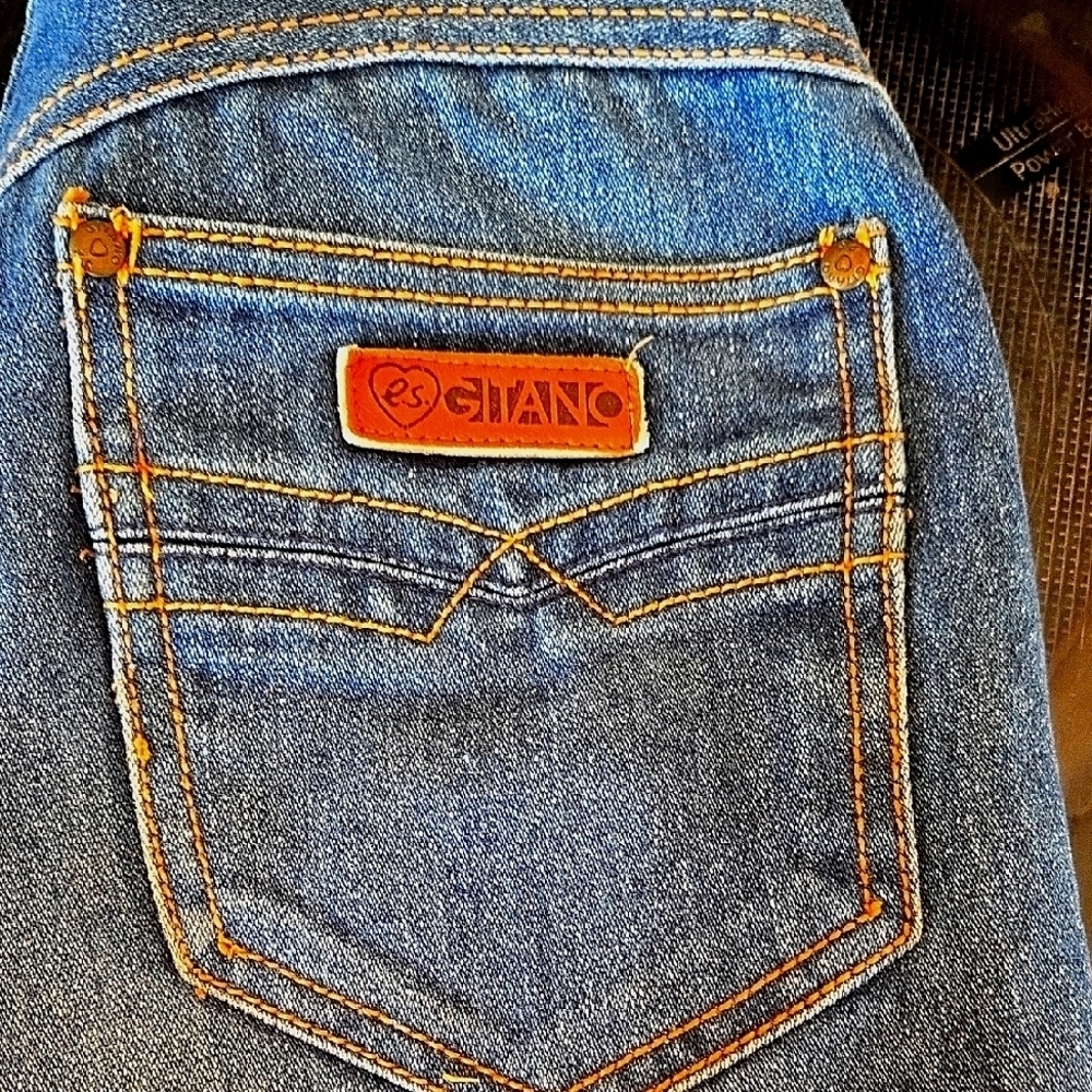Gitano PS Gitano 80s Mom Jeans Perfectly Vintage Orange Stitching High Waist 6